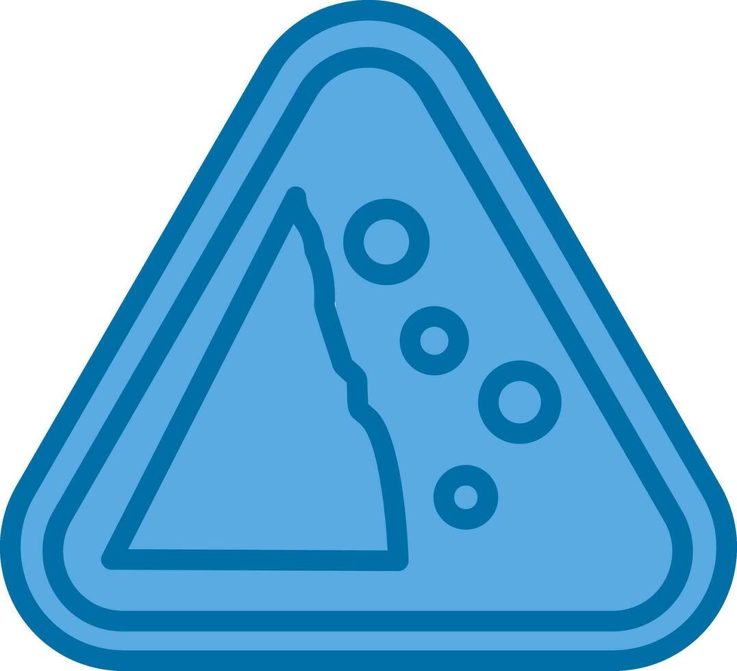 Falling Rocks Vector Icon Design