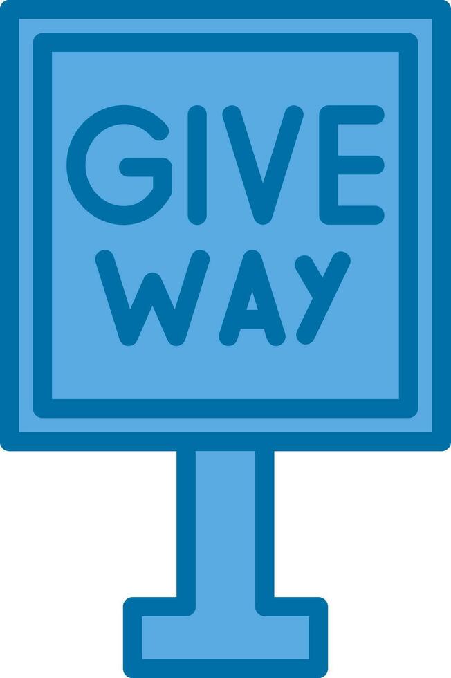 Give Way Vector Icon Design