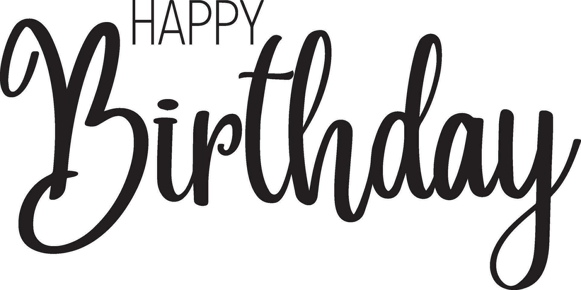 Happy Birthday Text. Vector illustration