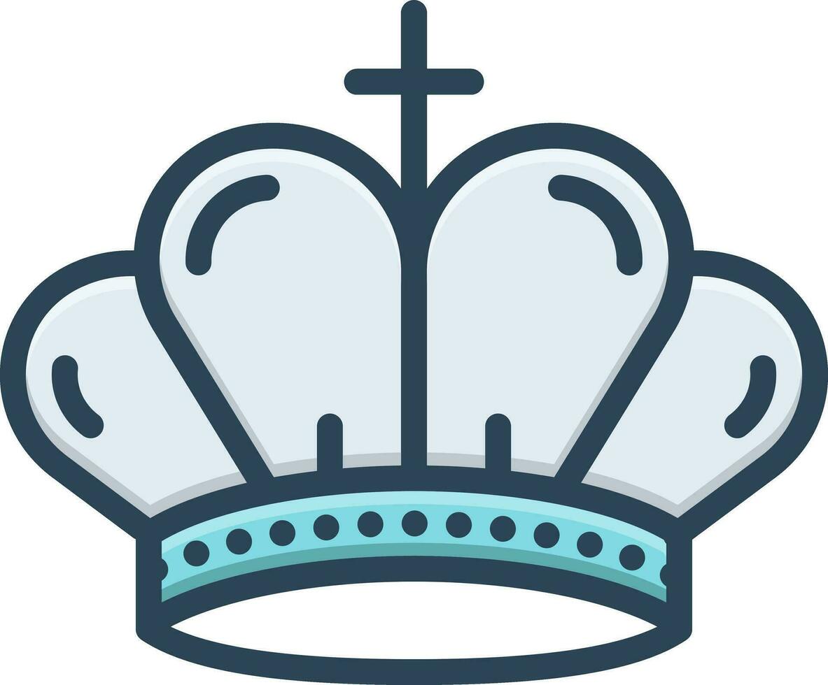 color icon for crown vector