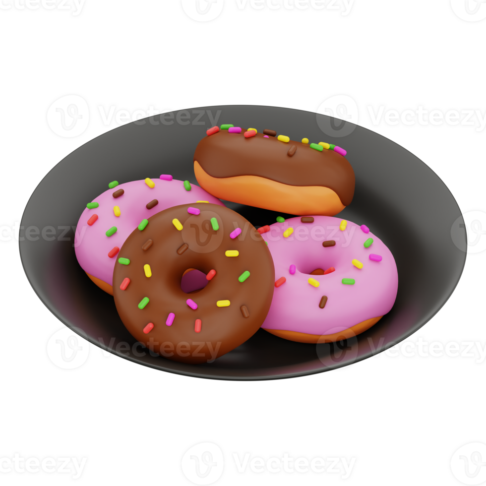 3D Donut Illustration png