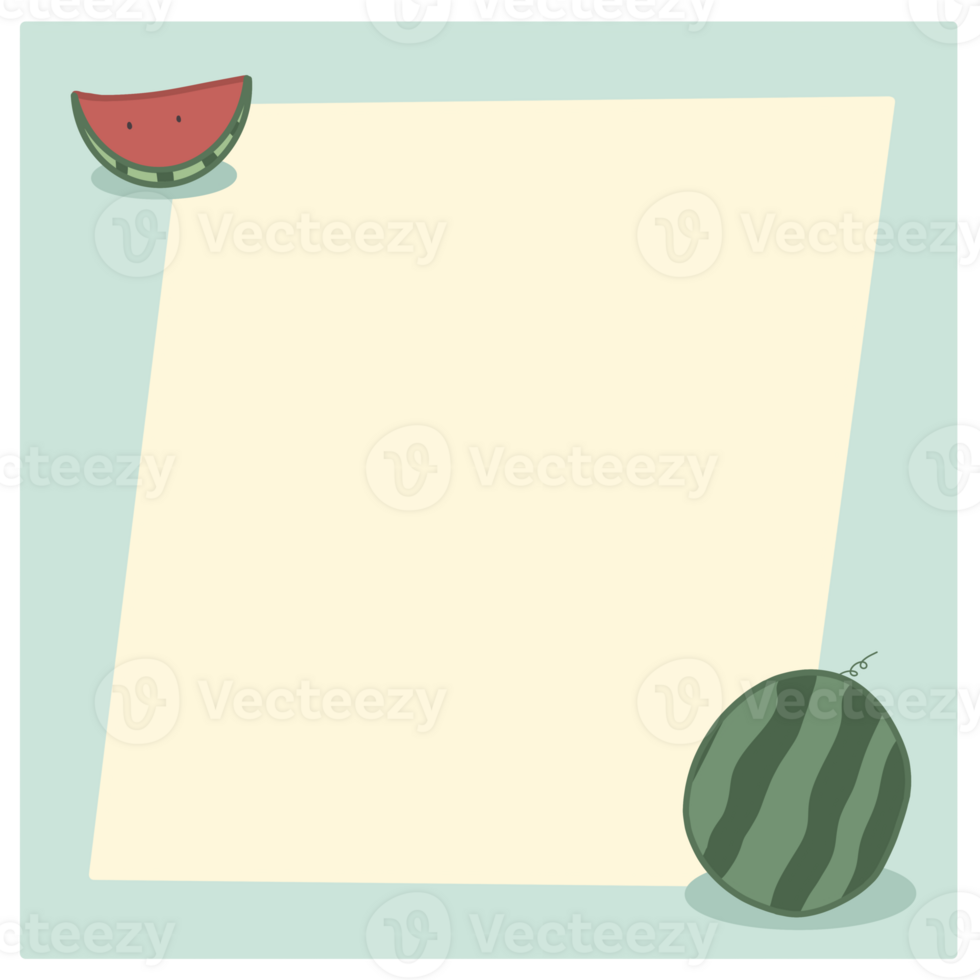Watermelon on frame png