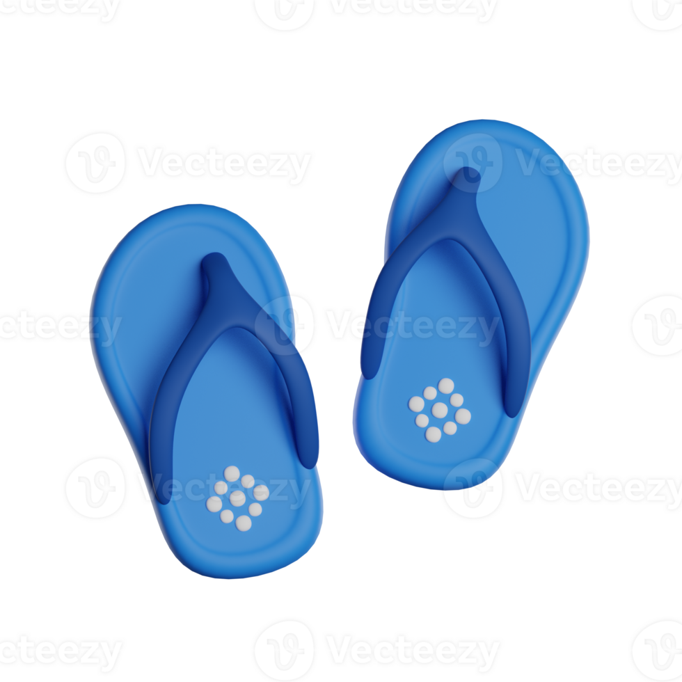 Summer Sandals 3D render icon png