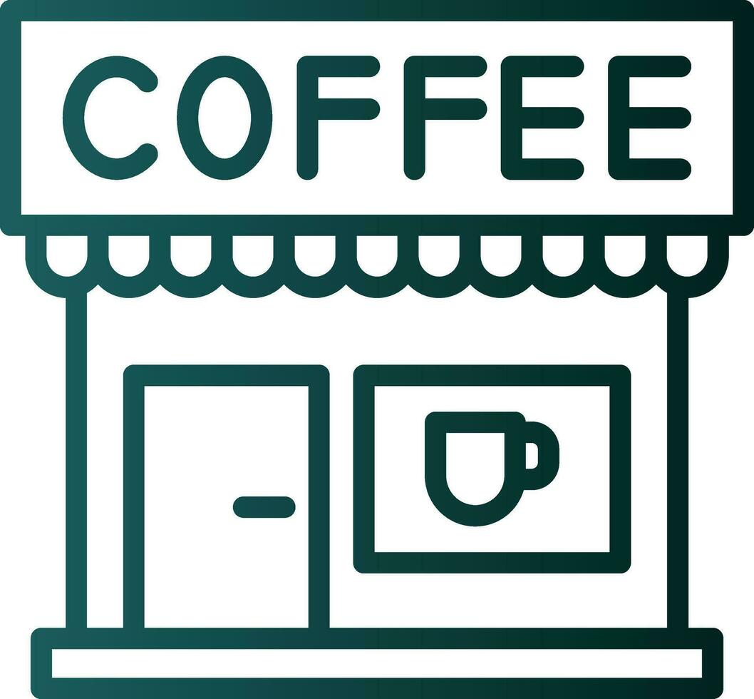 Coffee Shop Vector Icon Design