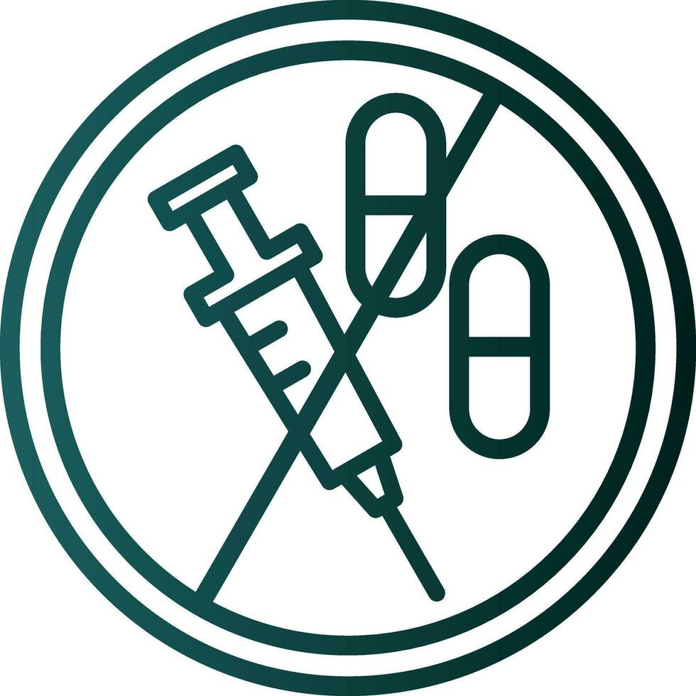 No Drugs Vector Icon Design