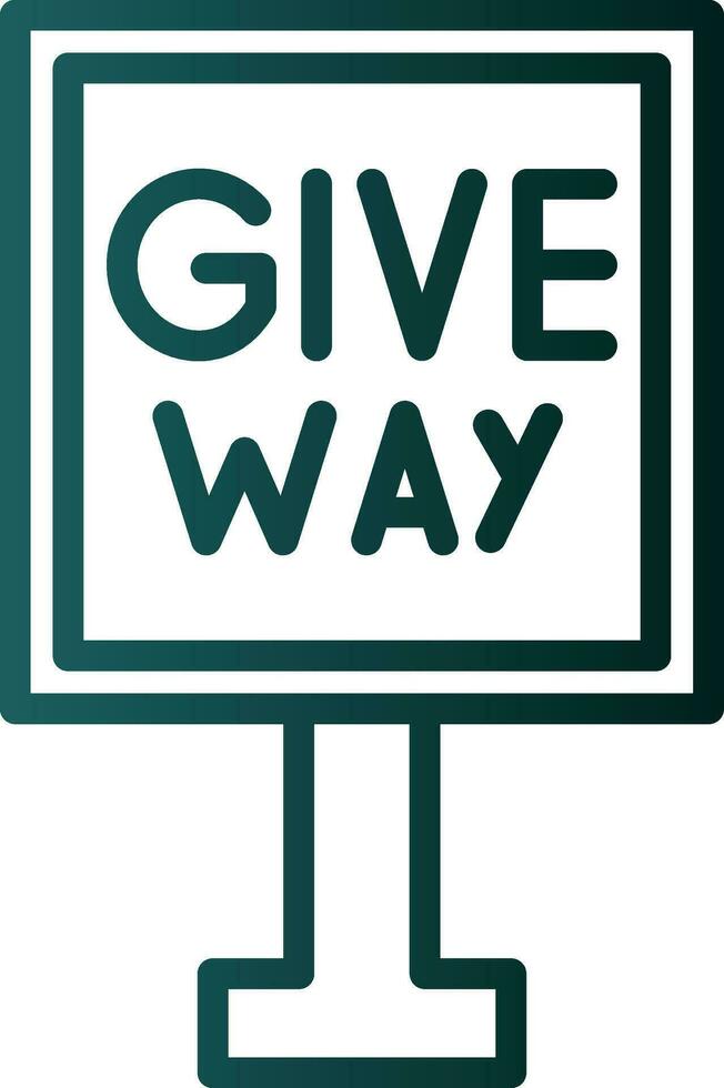 Give Way Vector Icon Design