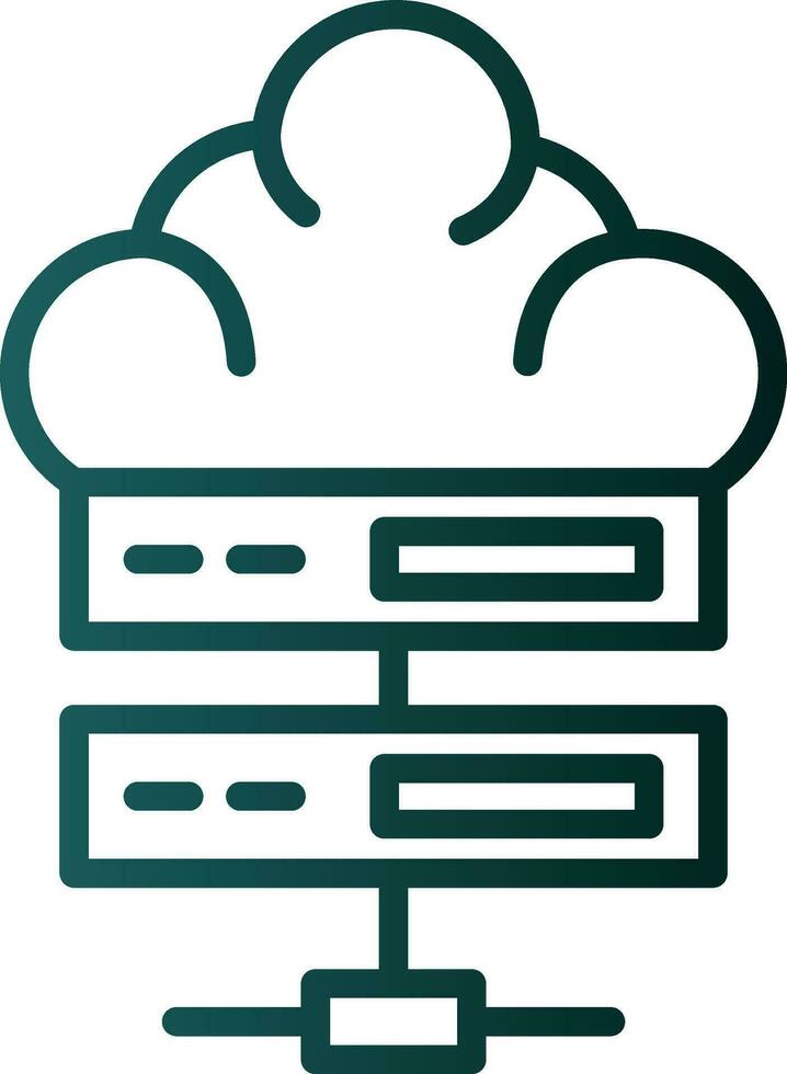 Cloud server Vector Icon Design