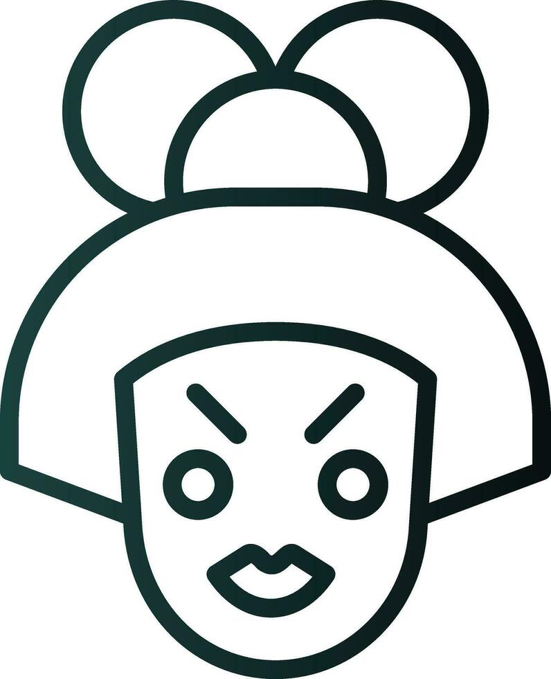 Geisha Vector Icon Design