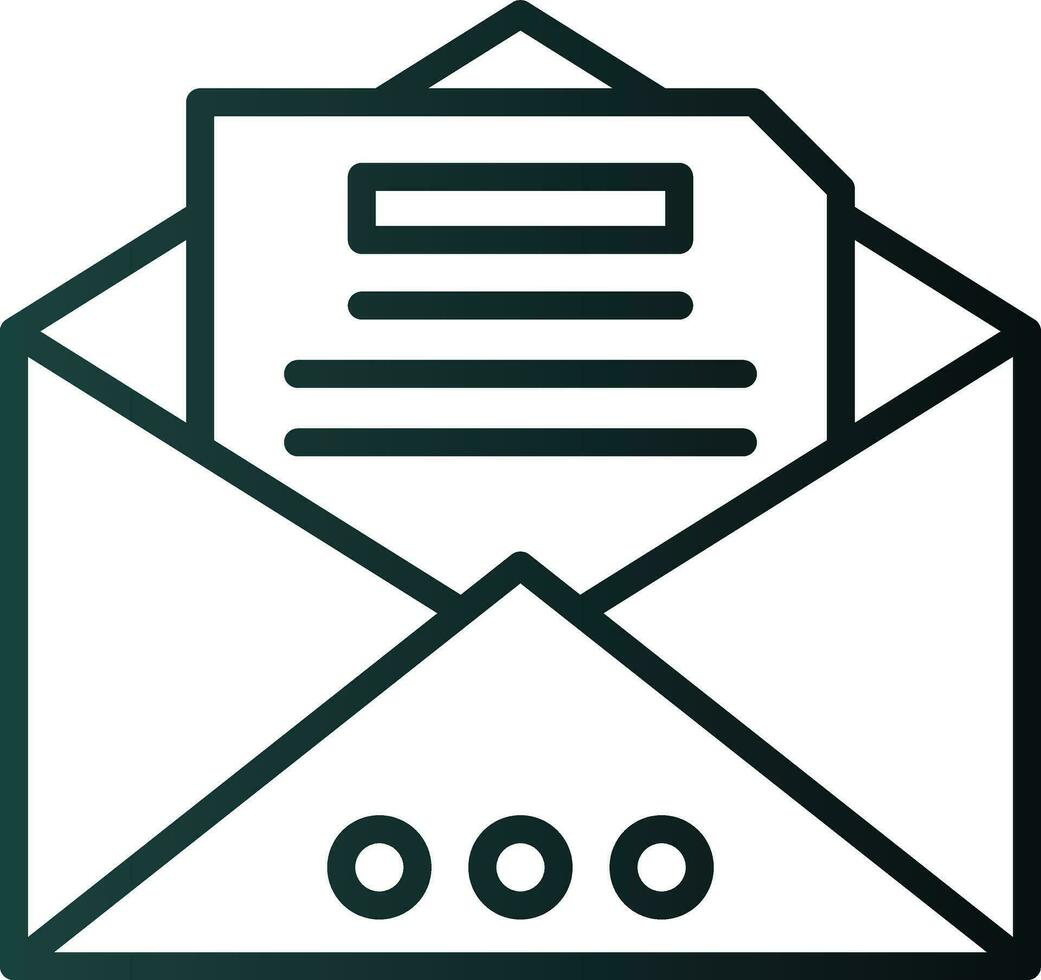 Open mail Vector Icon Design