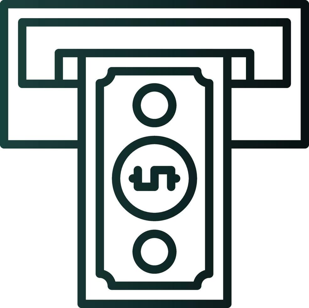 Cash withdrawal Vector Icon Design