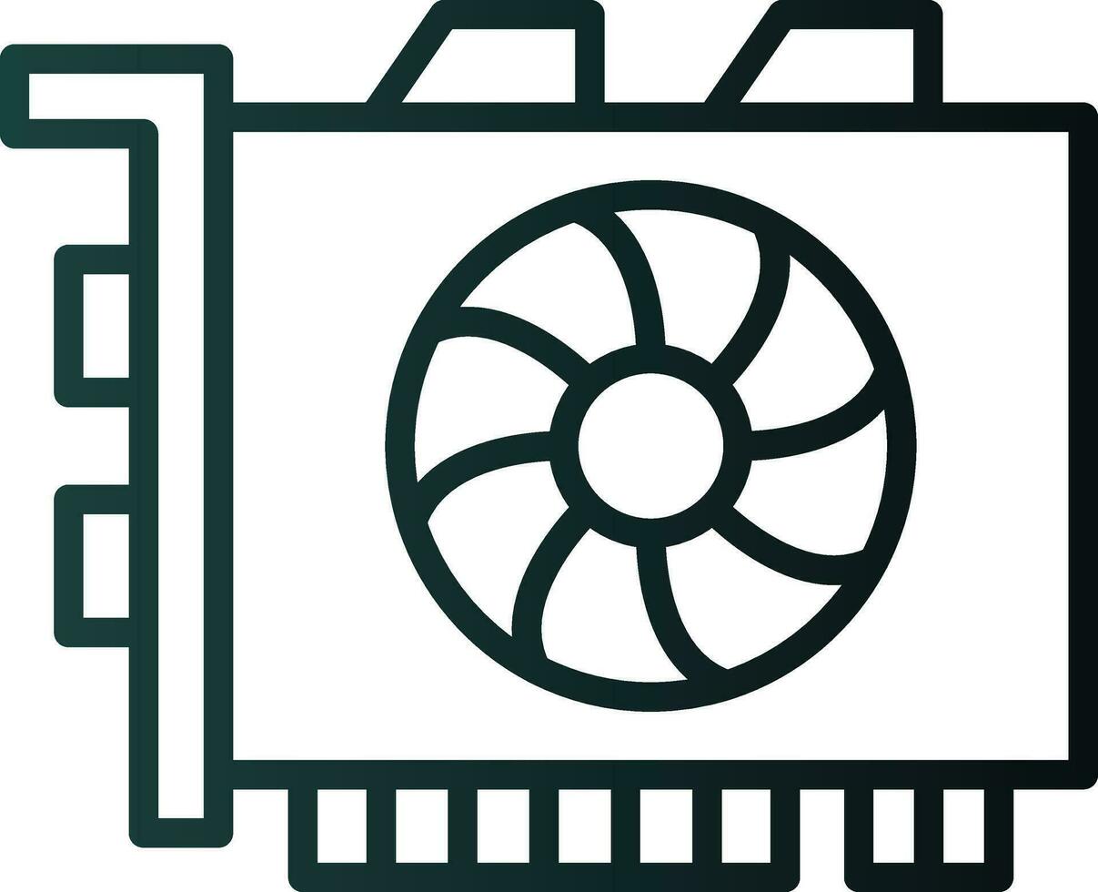 Gpu mining Vector Icon Design
