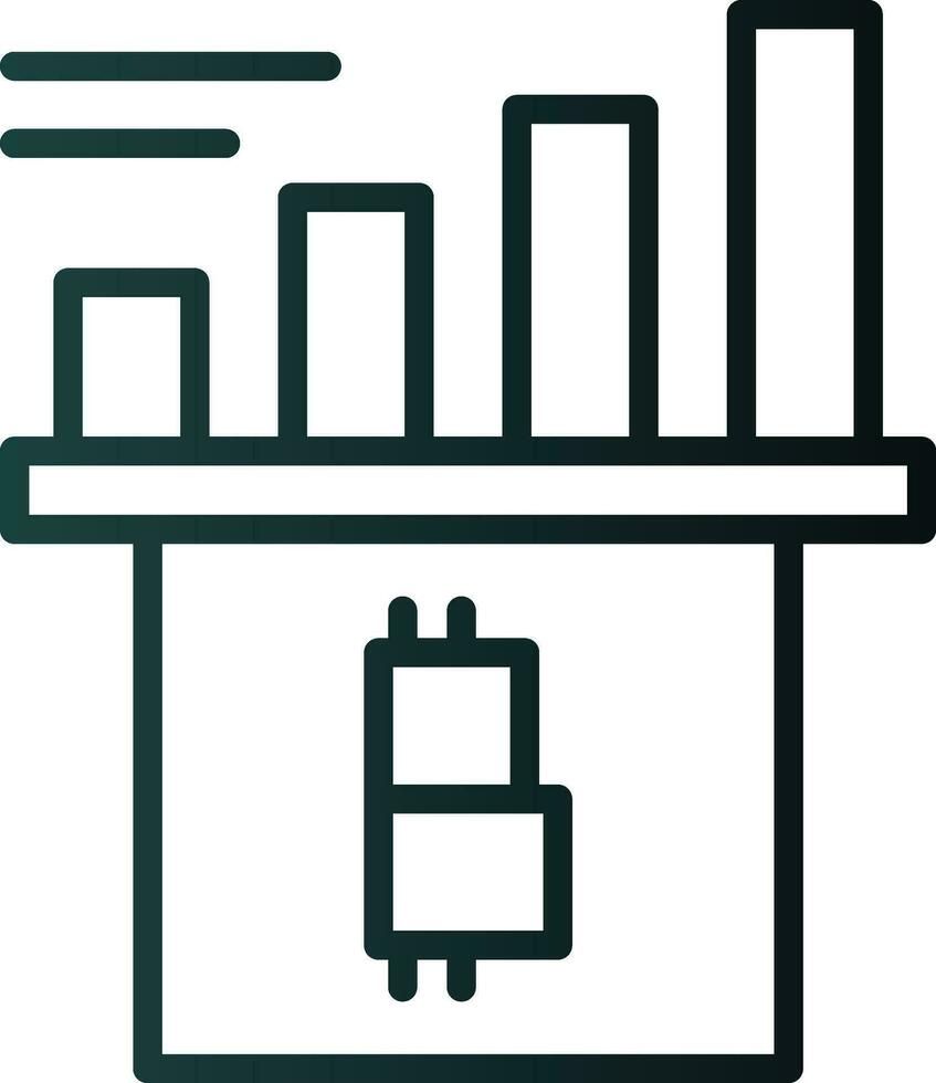Cryptocurrency growing up Vector Icon Design