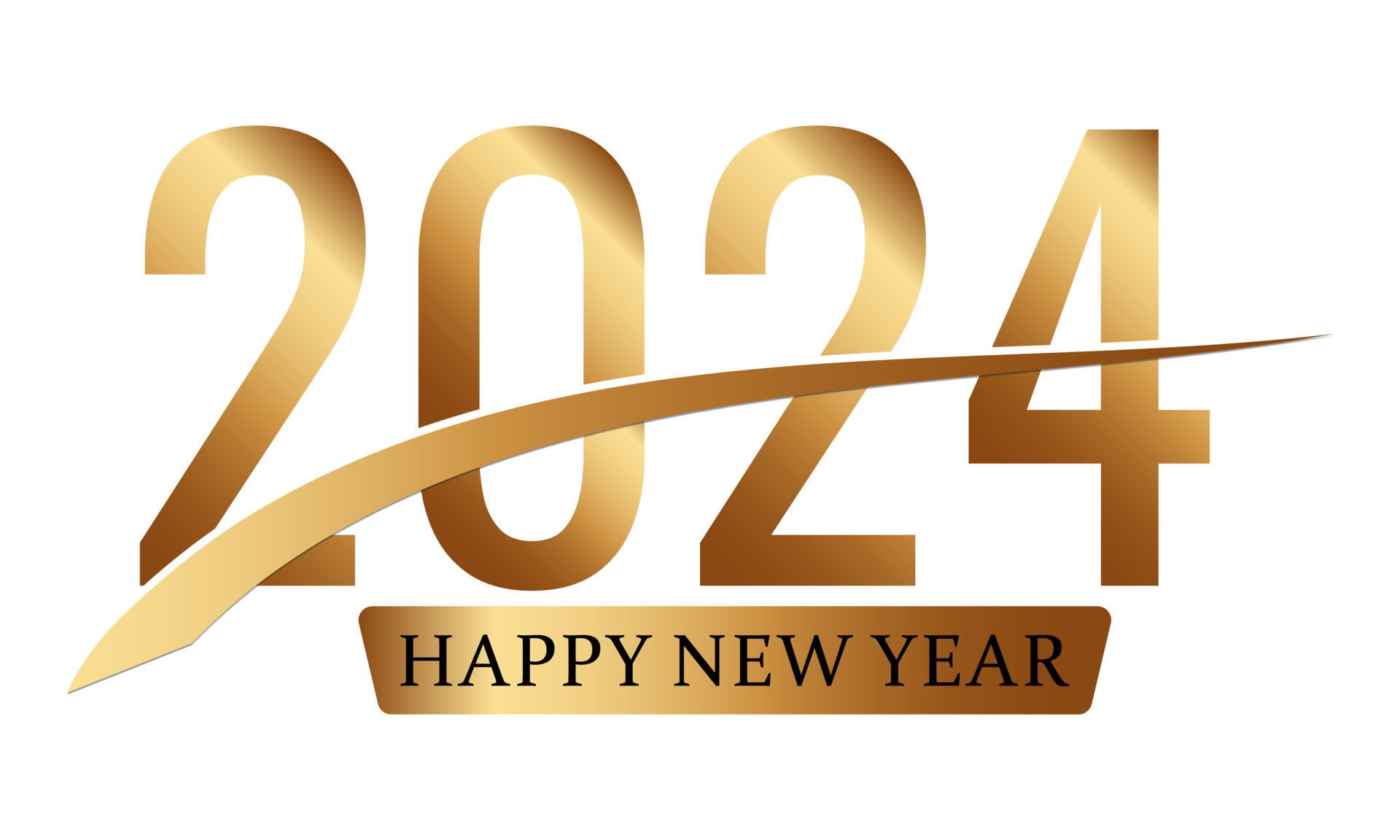 Bonne Année 2024 PNG , Nouvel An 2024, Texte Du Nouvel An 2024, étiquette  De Texture Dorée PNG et vecteur pour téléchargement gratuit