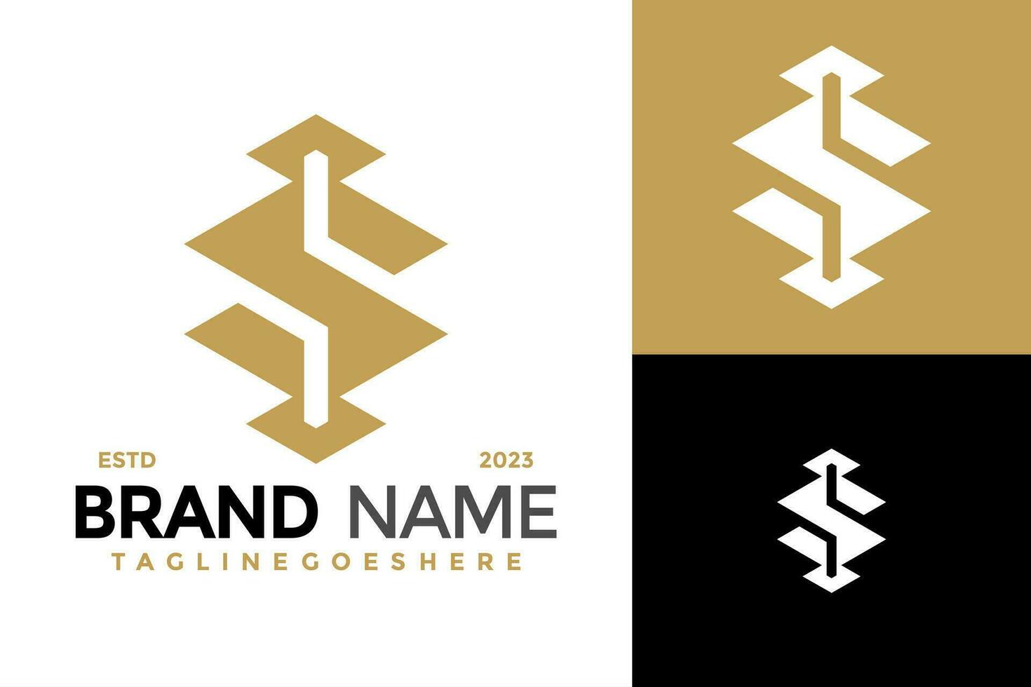 Letter S Monogram logo design vector symbol icon illustration
