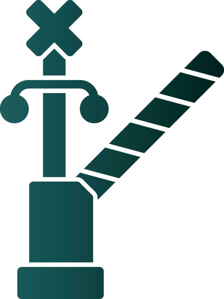Level Crossing Vector Icon Design