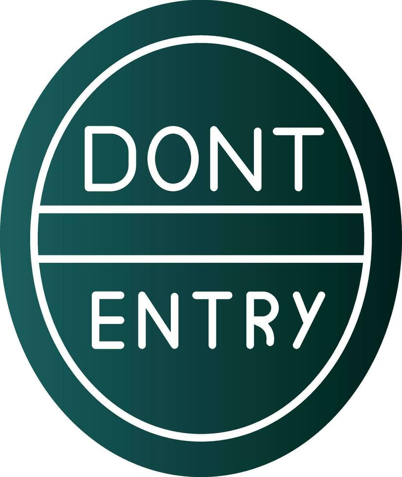 Do Not Enter Vector Icon Design