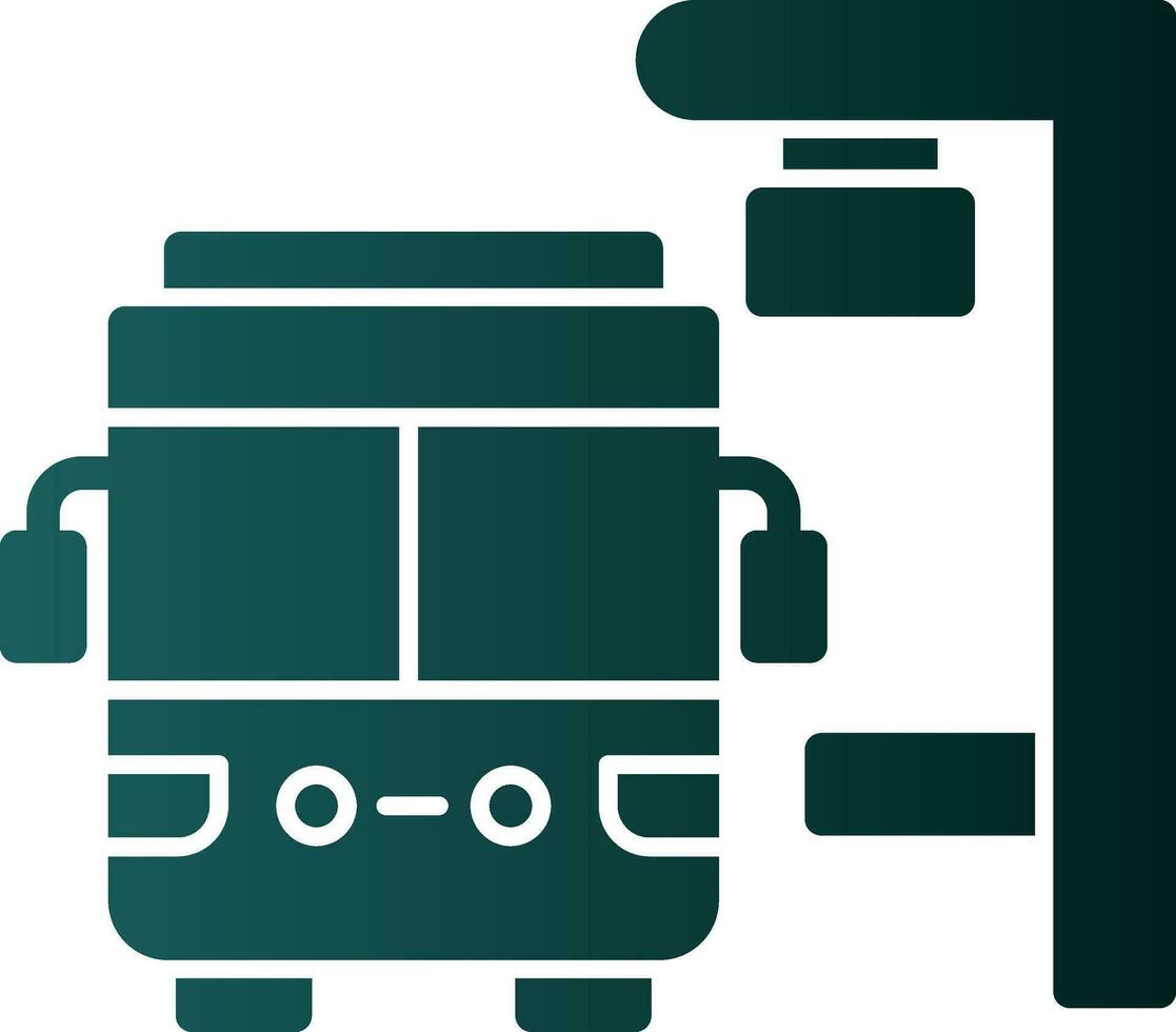 Bus Stop Vector Icon Design