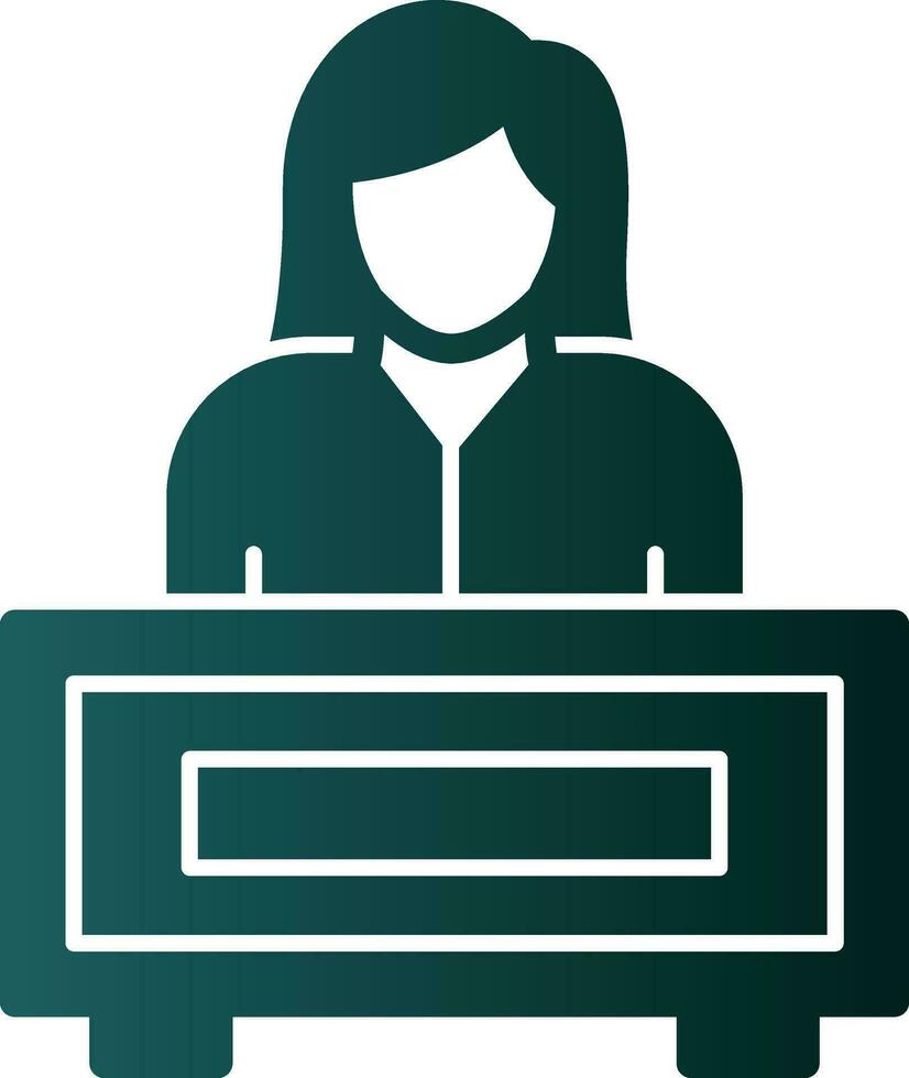 Receptionist Vector Icon Design