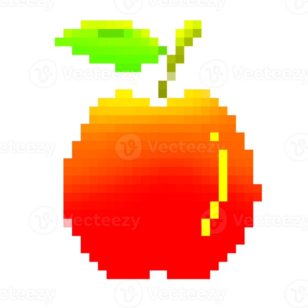 pixel apple fruit 28693665 PNG