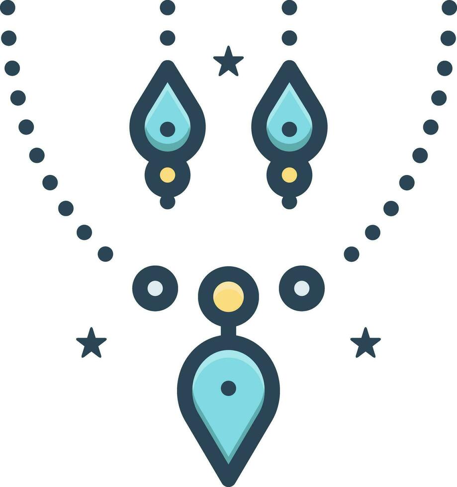 color icon for jewellery vector