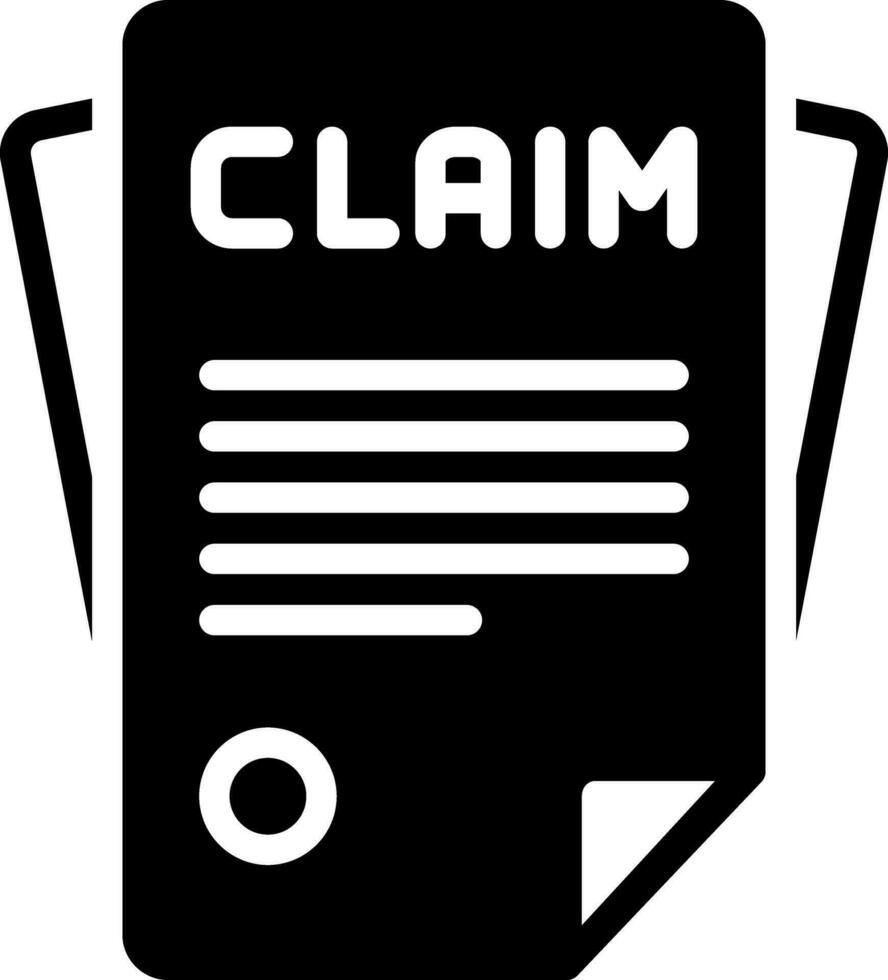 solid icon for claimed vector