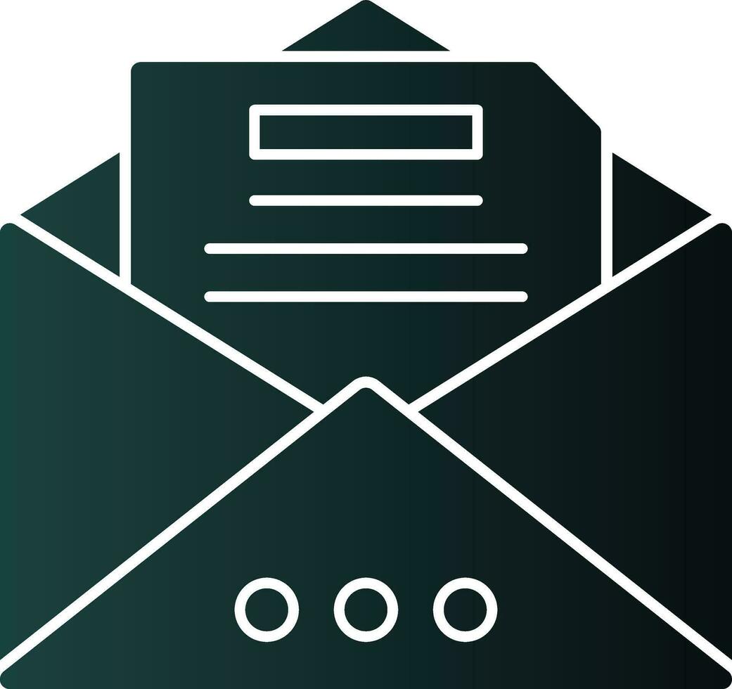 Open mail Vector Icon Design
