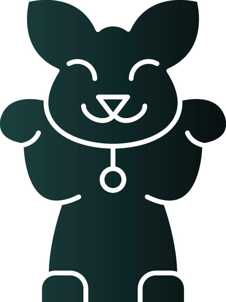 Maneki neko Vector Icon Design