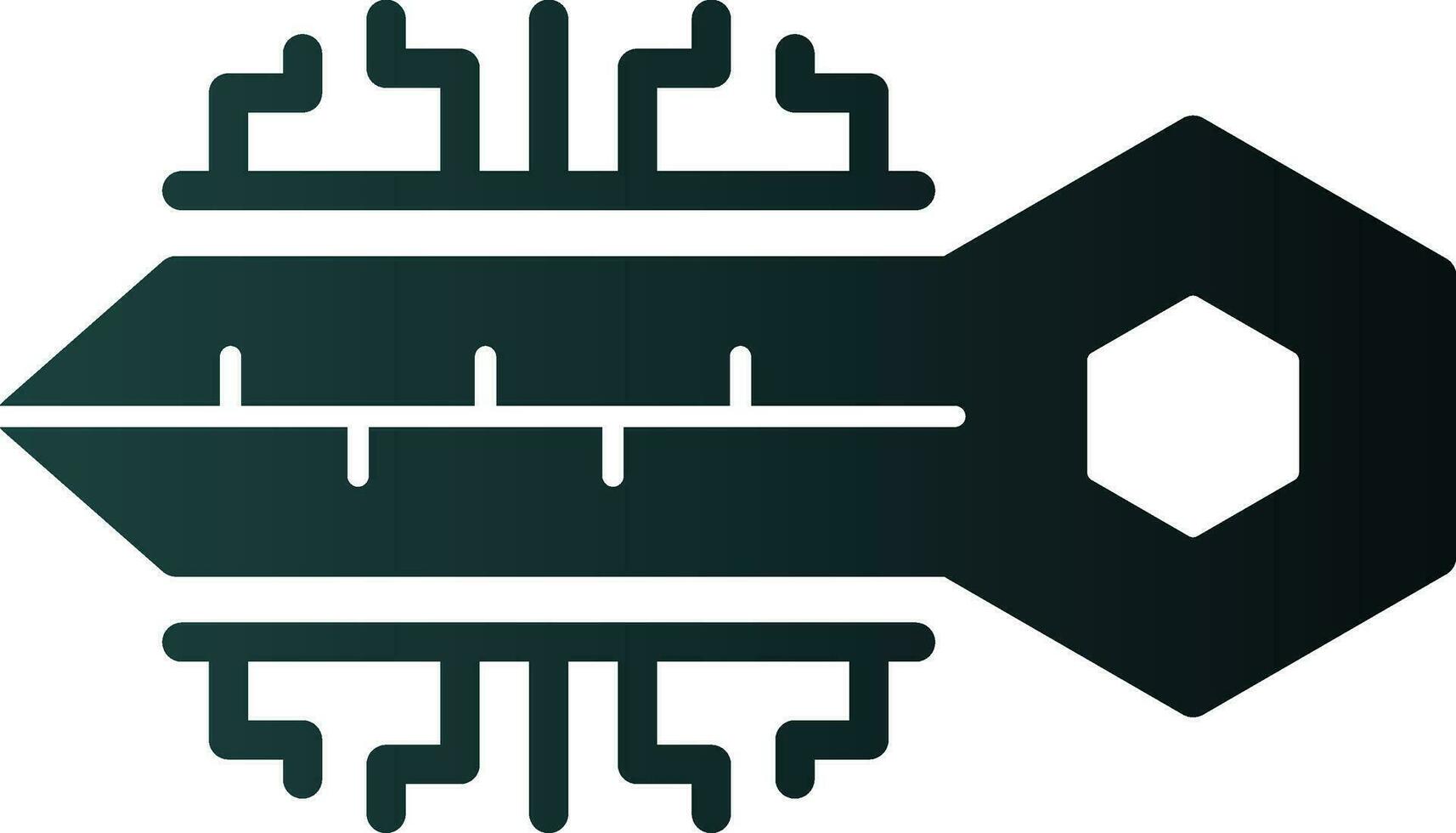 Digital key Vector Icon Design