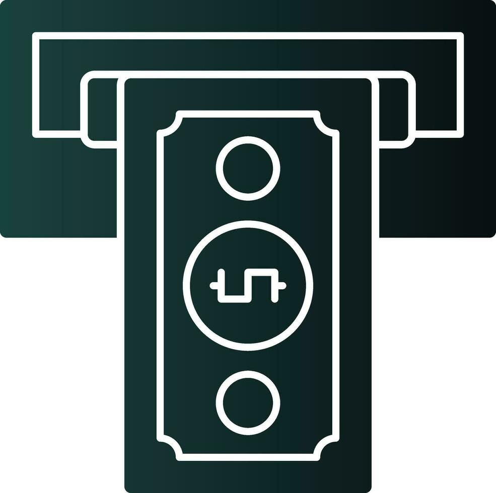 Cash withdrawal Vector Icon Design