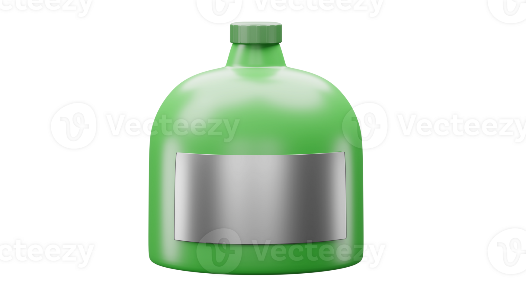 3D rendering of drinking water bottle in military style, flask liquid, fluid container png