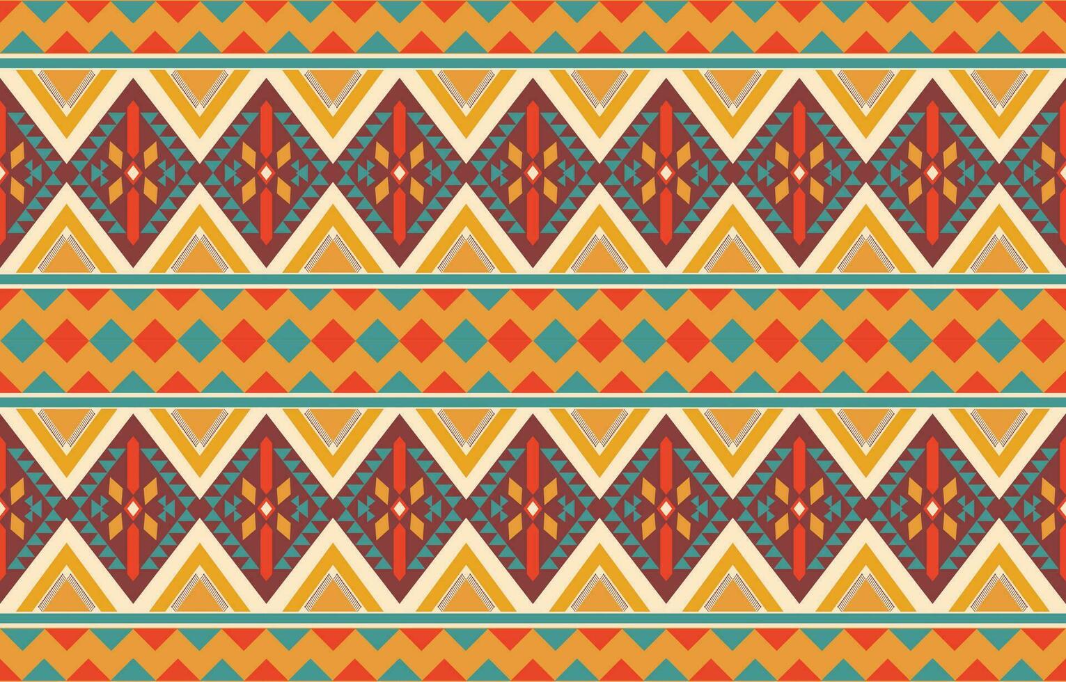 Ethnic abstract ikat art. Aztec ornament print. geometric ethnic pattern seamless  color oriental.  Design for background ,curtain, carpet, wallpaper, clothing, wrapping, Batik, vector illustration.