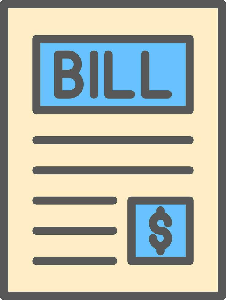 Bill Vector Icon Design