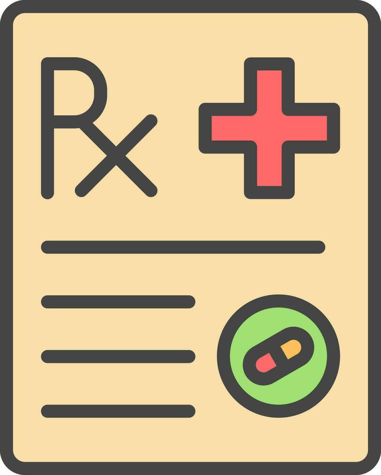 diseño de icono de vector de prescripción