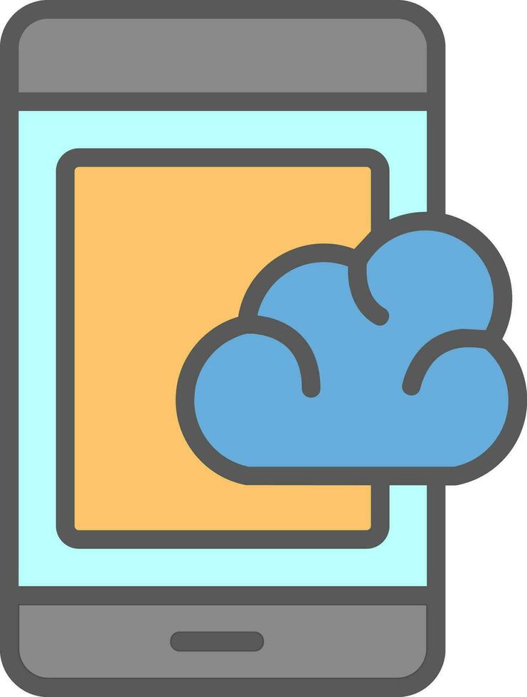 Mobile cloud Vector Icon Design