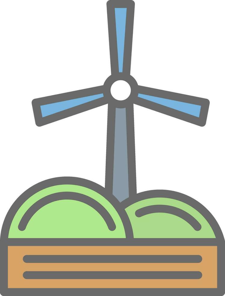 diseño de icono de vector de molino de viento