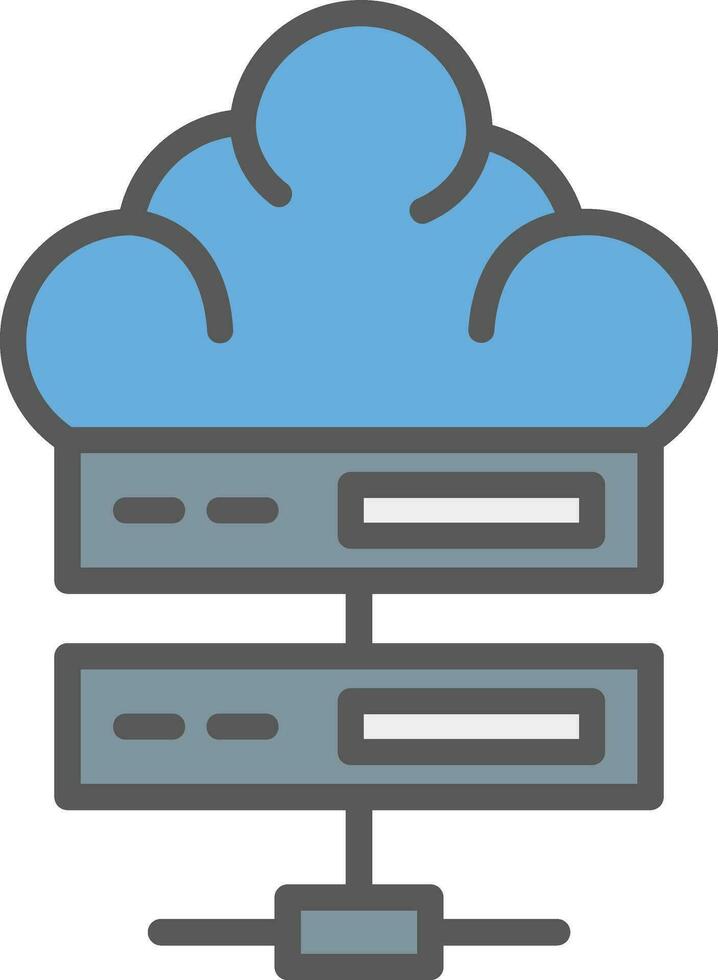 Cloud server Vector Icon Design