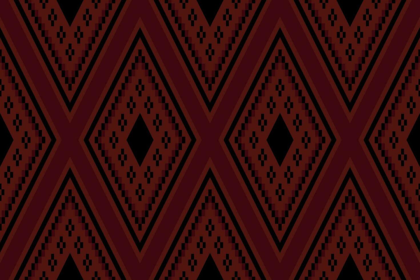Red traditional ethnic pattern paisley flower Ikat background abstract Aztec African Indonesian Indian seamless pattern for fabric print cloth dress carpet curtains and sarong vector