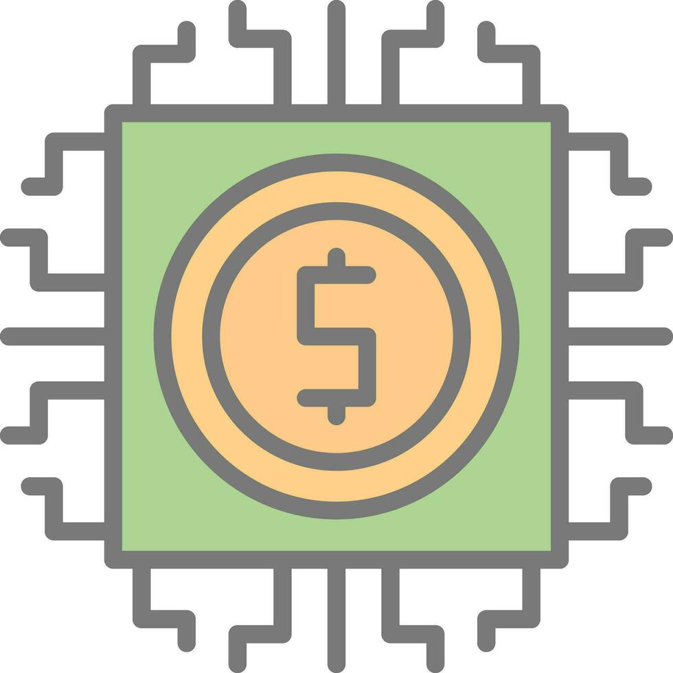 digital moneda vector icono diseño