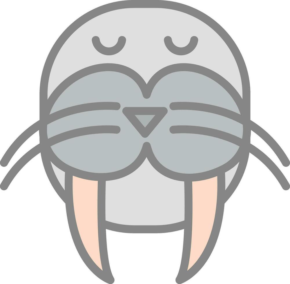 Walrus Vector Icon Design