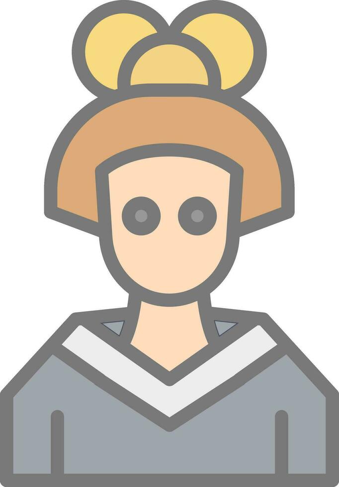 Geisha Vector Icon Design