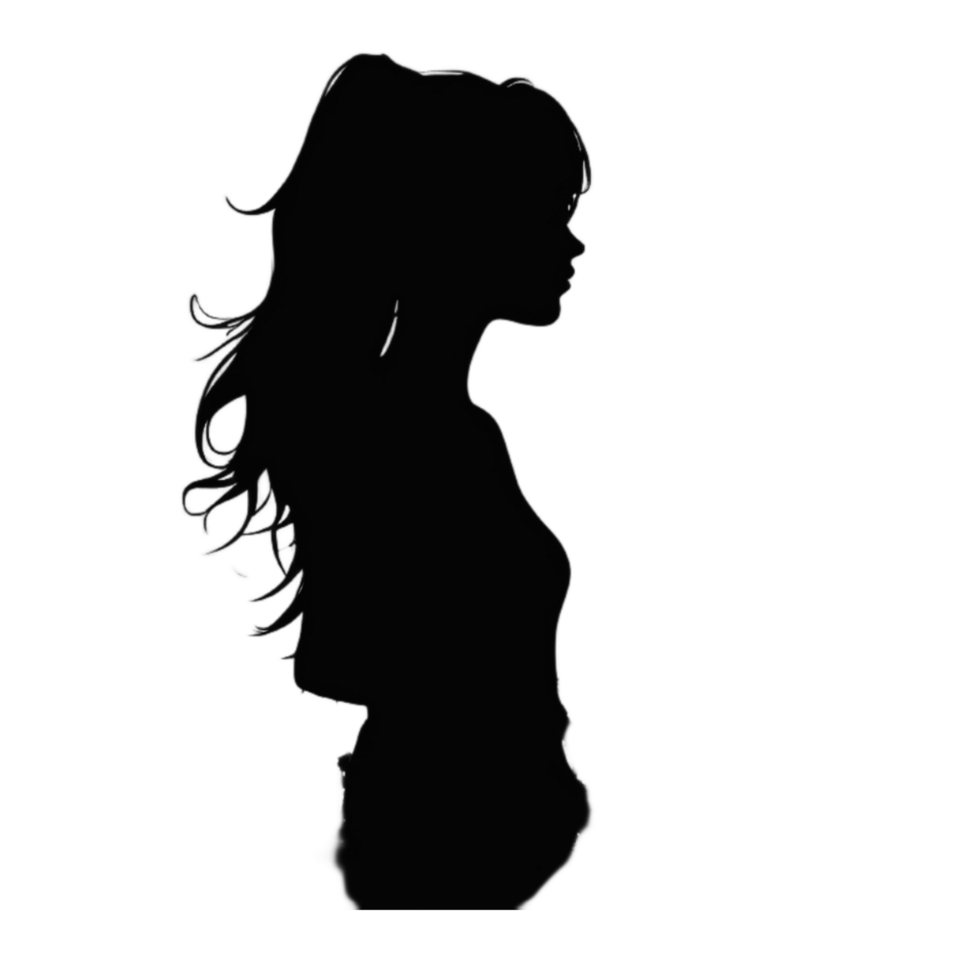 silhuett flicka png transparent bakgrund