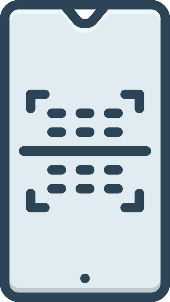 color icon for scanned vector