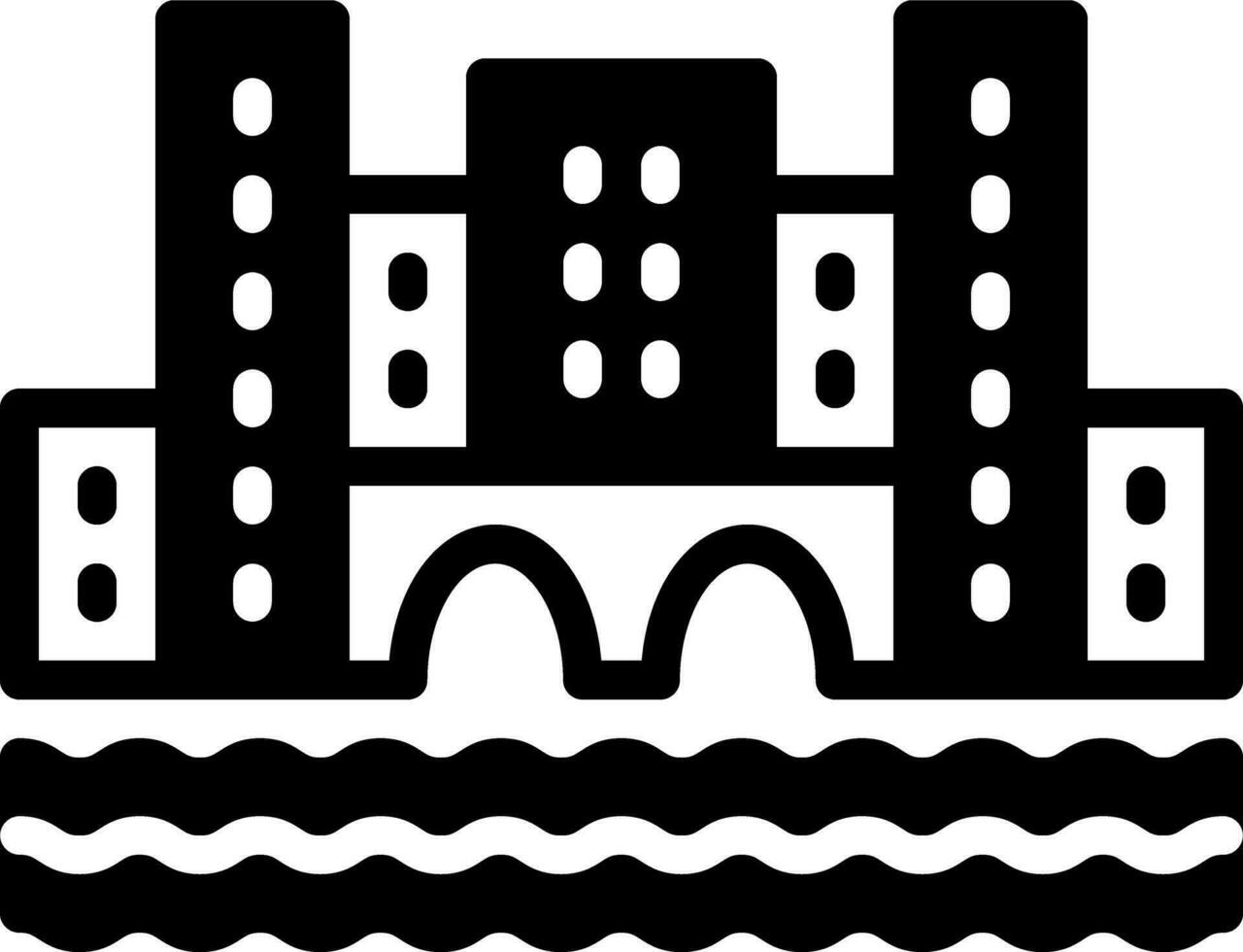 solid icon for amsterdam vector