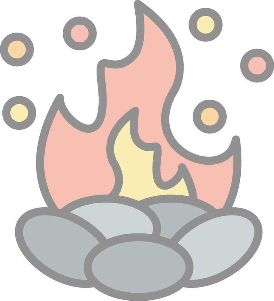 Fire On Vector Icon Design