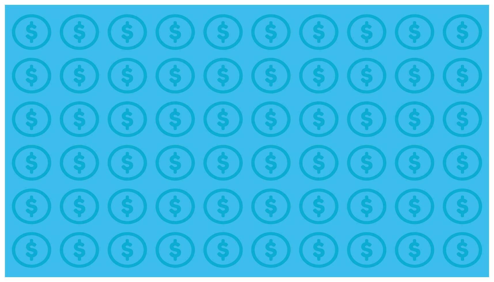 ilustración de un azul antecedentes con dólar señales en un círculo. resumen antecedentes con un dinero negocio tema vector
