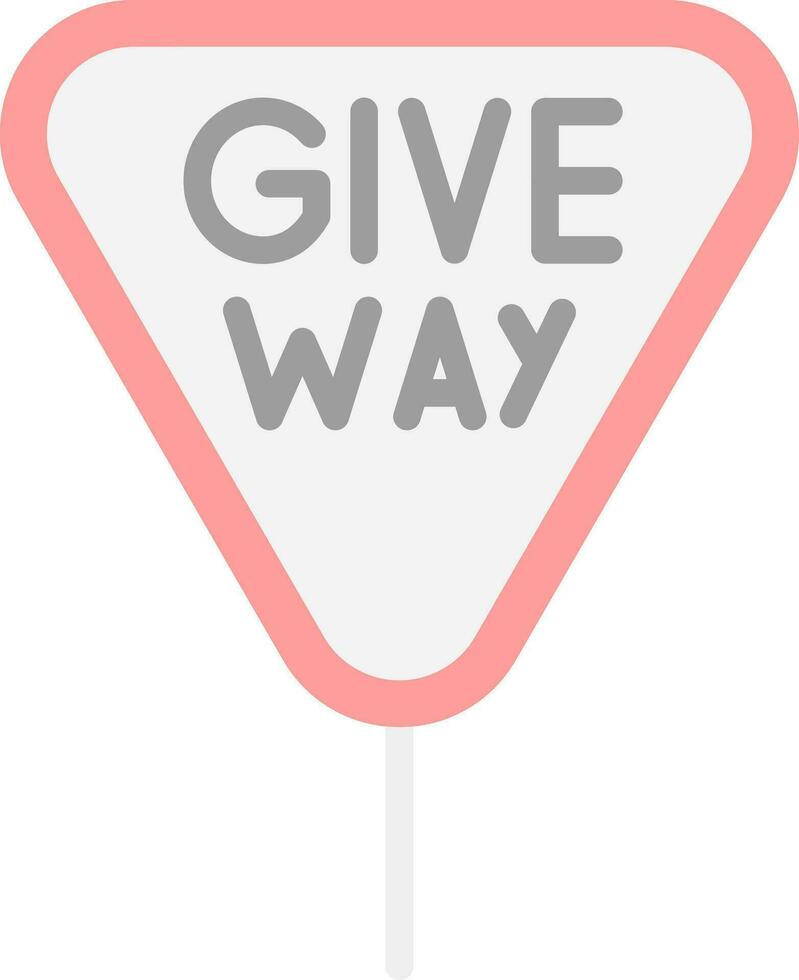 Give Way Vector Icon Design