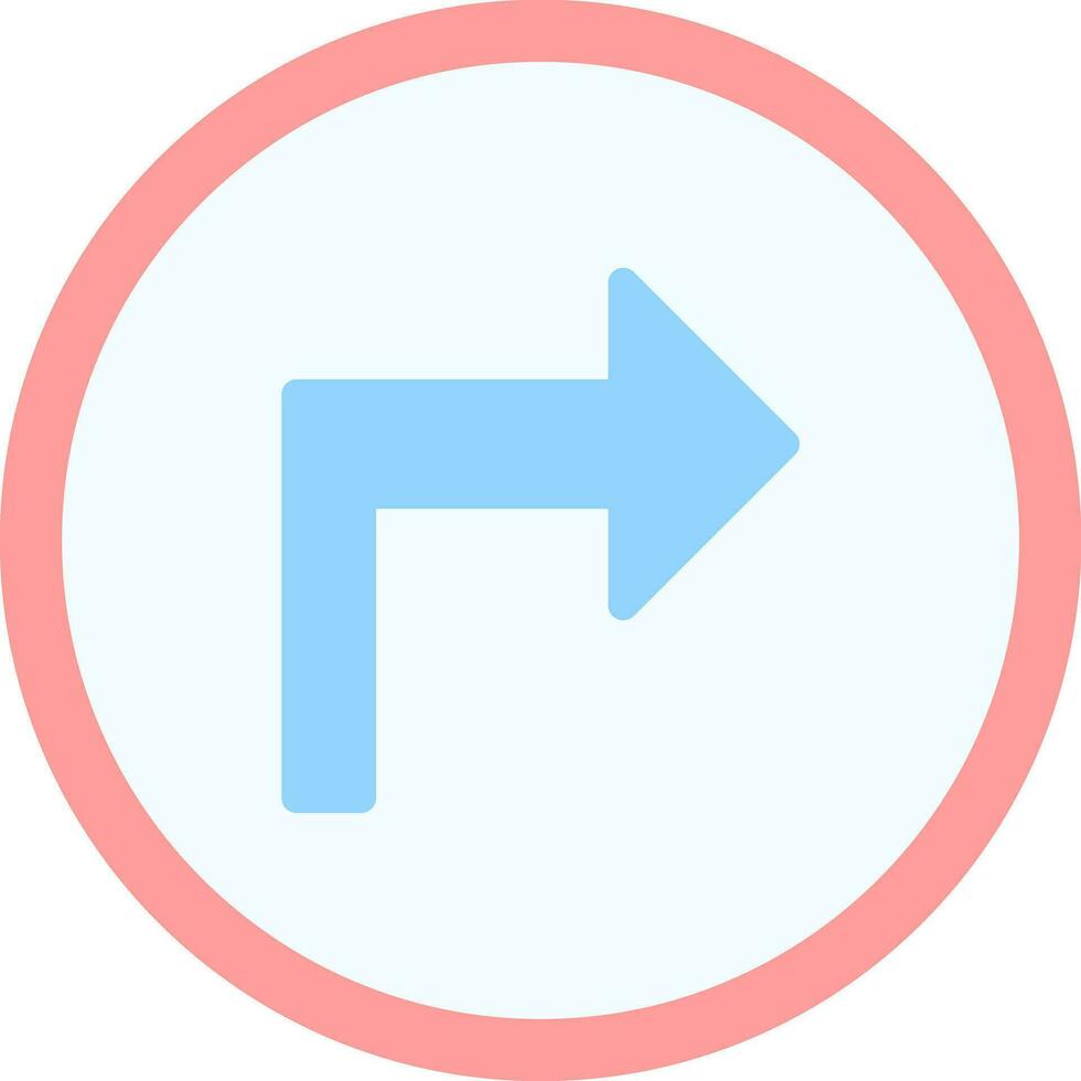 Turn Right Vector Icon Design