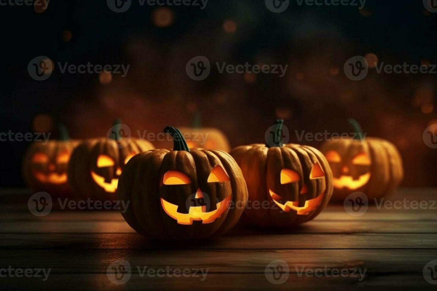 Illustration of halloween background.Generative AI photo