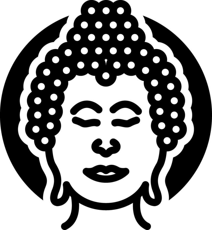 solid icon for buddha vector