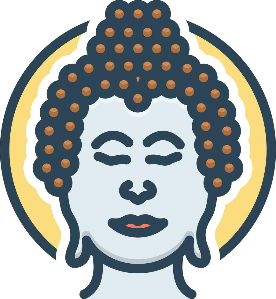 color icon for buddha vector